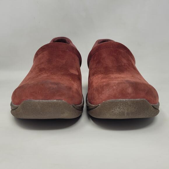 Dansko Clogs EU38 US8 Red Suede Maroon Wedge Professional Slip On 5403887800 - Picture 3 of 11